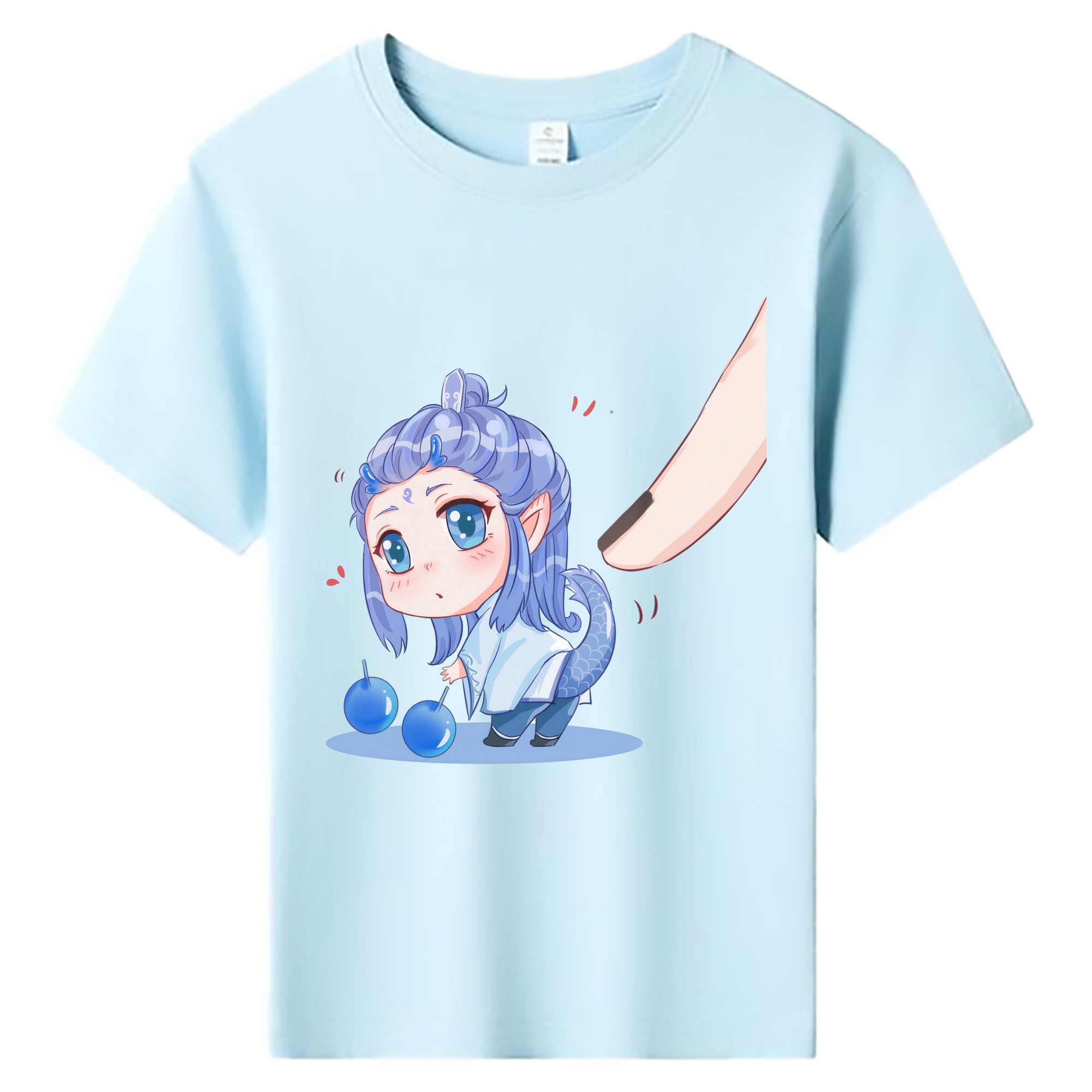 （画像用） Ne Zha 2 ナタ 魔童の大暴れ 綿100％キッズTシャツ（フロントプリント）